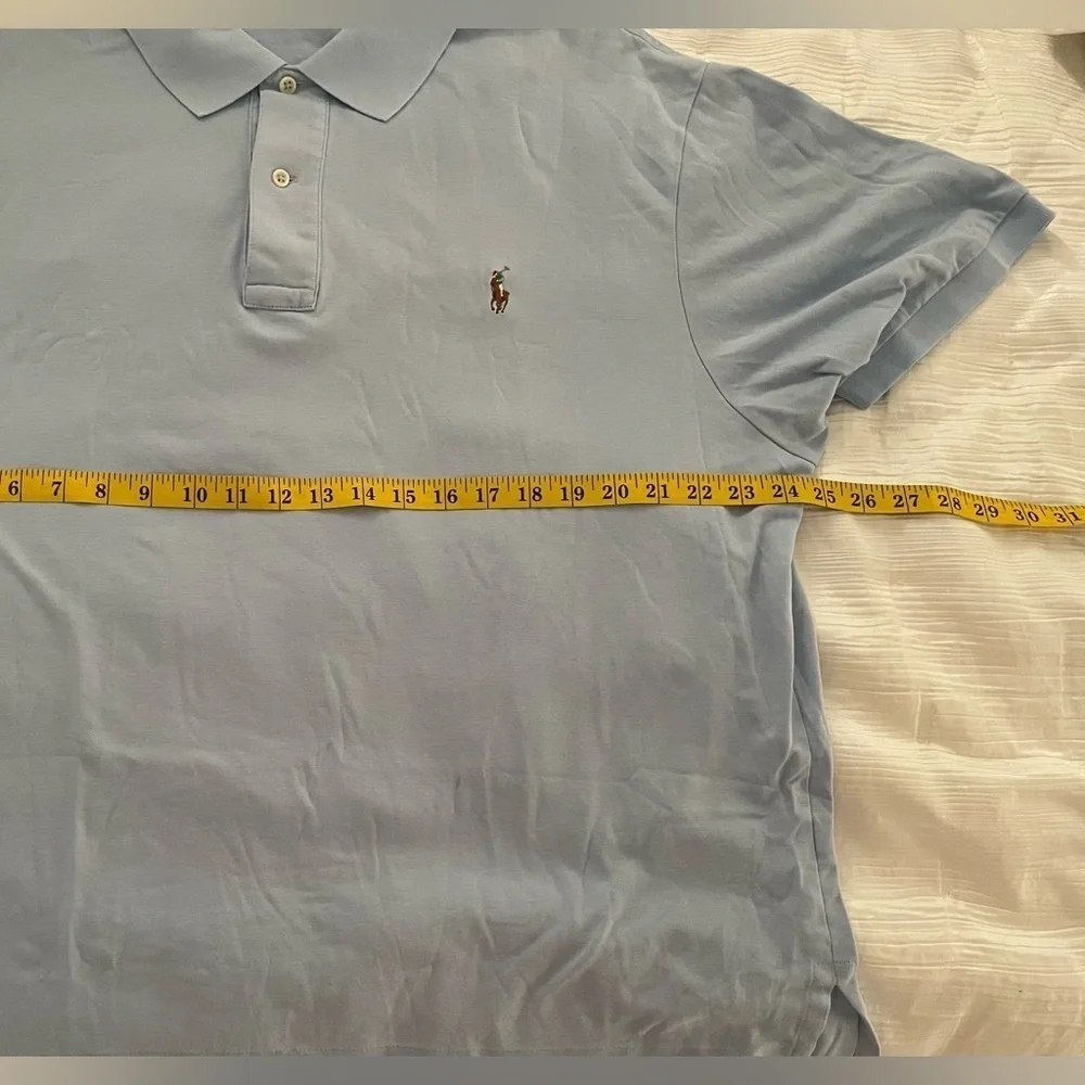 Polo Ralph Lauren Men’s Polo Size 2XL Light Blue Pima Preppy Pony Logo Casual